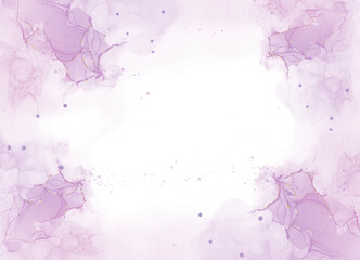 Abstract purple watercolor on white background, hand painted. artistic design templates for invitations , posters, cards, covers, wedding invitation or birthday.