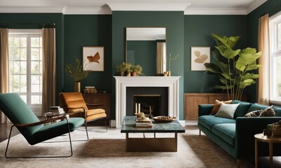 warm color palette Earth tones and nature-inspired hues like muted greens and blues