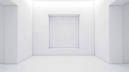 Sophisticated simplicity: A minimalist and elegant white square background, exuding sophistication through its simplicity, offers a timeless and refined canvas for versatile design applications