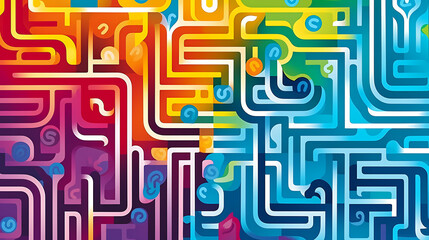 Abstract maze background