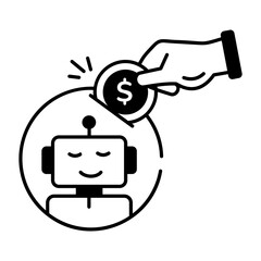 Artificial Intelligence Linear Icon