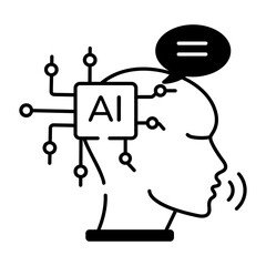 Deep Learning Linear Icon