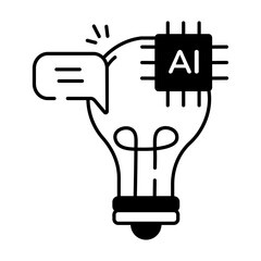 Deep Learning Linear Icon