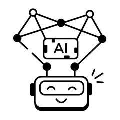 Deep Learning Linear Icon