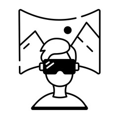 Deep Learning Linear Icon