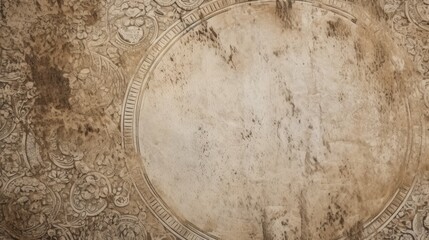 Faded and nostalgic touch in a vintage white circle texture