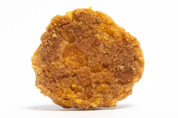 Cornflakes cookies back view isolated on white background clipping path