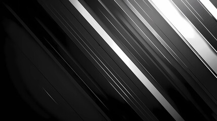 Obraz premium Black and white abstract background with stripes, Generative AI illustrations.