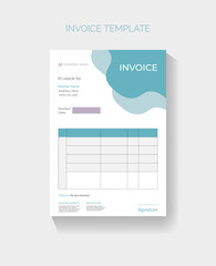 Vector Unique color company Invoice design template