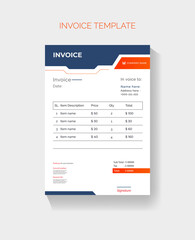 Vector Invoice stylish design template