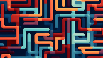 Seamless geometric maze pattern
