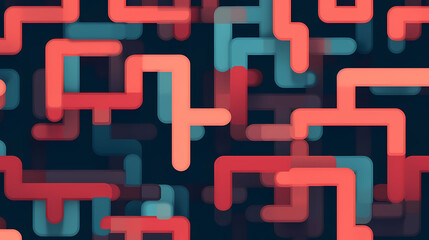 Seamless geometric maze pattern