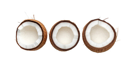 Coconut Pieces Transparent PNG for Graphic Design