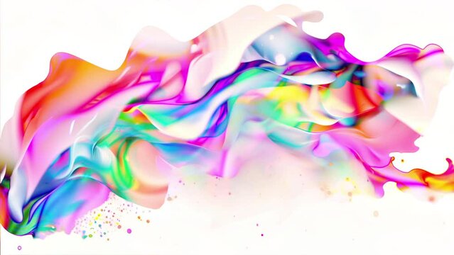 Iridescent colorful wave liquid with trendy double exposure effect. Inspiration of 3d art. Abstract video can use in vertical position. Live wallpaper best for yours video cover, opener, presentation