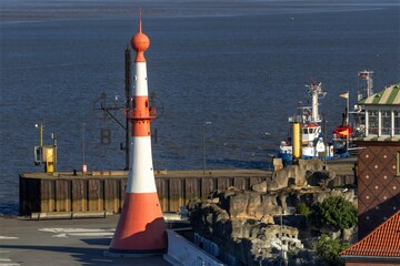 lighthouse in the port in Bremerhaven