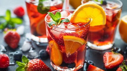 Refreshing summer fruit punch