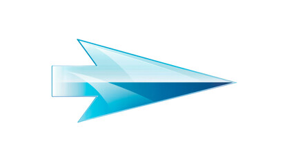 Blue Arrow on White Background, Transparent Background, Cut Out