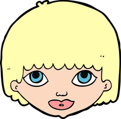 cartoon female face