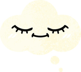 retro illustration style cartoon thought bubble