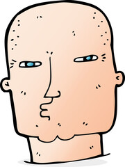 cartoon bald tough guy