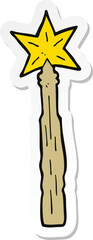 sticker of a cartoon magic wand