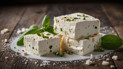 feta cheese with olives and herbs