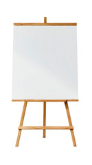 Easel With White Canvas, Transparent Background, Cut Out