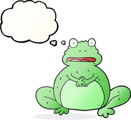 thought bubble cartoon frog