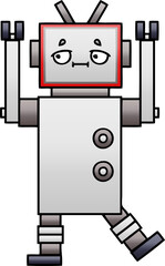 gradient shaded cartoon robot