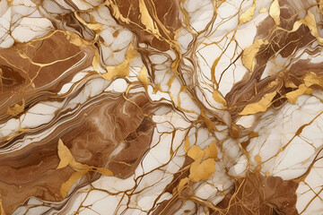 brown marble with golden veins. brown golden natural texture of marble. abstract brown, gold and yellow marble, gloss texture of marble stone for digital wall tiles design