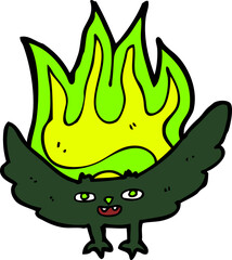 cartoon spooky vampire bat