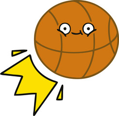 cute cartoon basketball
