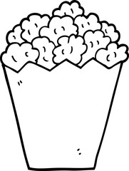 line drawing cartoon cinema popcorn