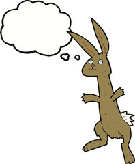 cartoon rabbit with thought bubble