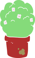 flat color style cartoon shrub