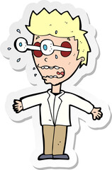 sticker of a cartoon staring man