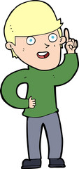 cartoon boy with idea