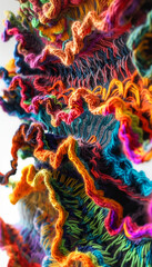 Close-Up of a Multicolored Yarn