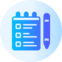 Fototapeta premium checklist gradient icon