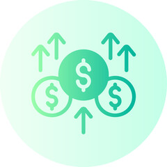 financial profit gradient icon