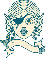 elf rogue character face illustration