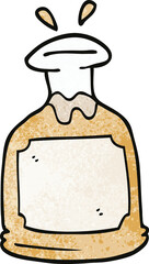 cartoon doodle whiskey decanter