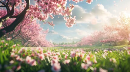 Cherry Tree Blossom in Spring