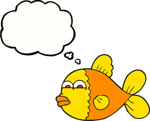 thought bubble cartoon fish