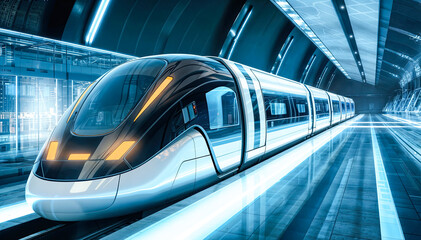 The future of transportation is here The new high-speed maglev train is the fastest, most efficient...