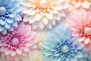 background with flowers in soft pastel colors.