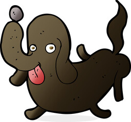 cartoon dog sticking out tongue