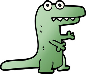 cartoon doodle crocodile
