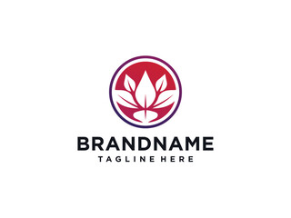 Lotus Flower Logo abstract Beauty Spa salon Cosmetics brand Linear style.