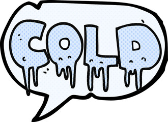 comic book speech bubble cartoon word cold